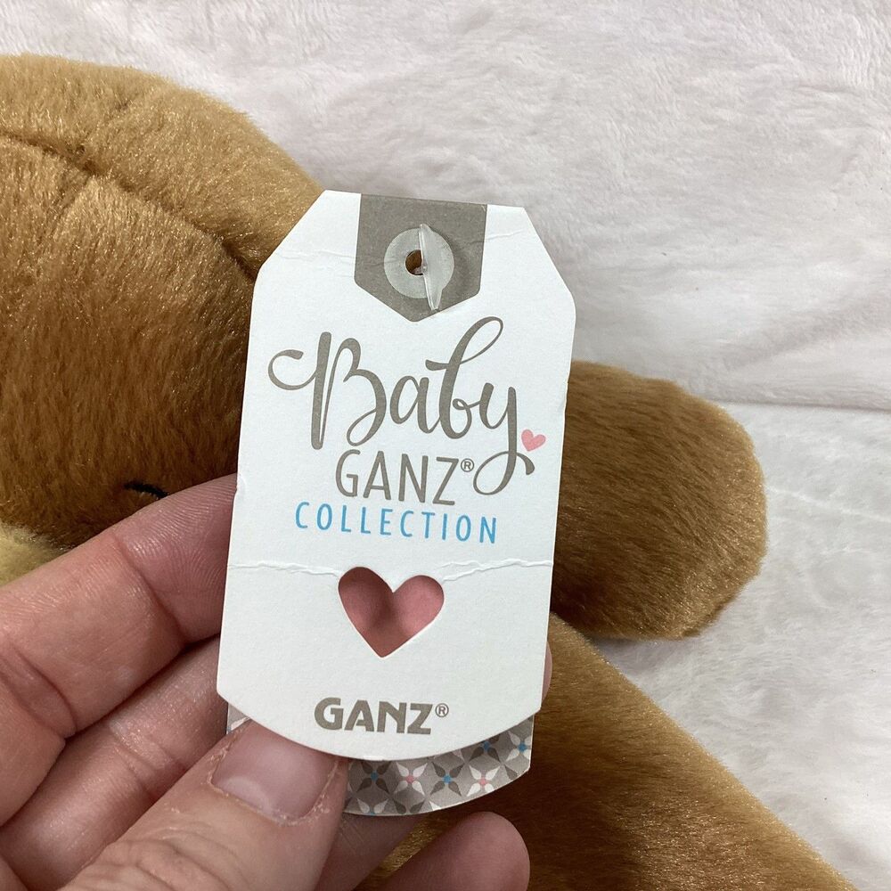 Baby Ganz Collection Brown Teddy Bear Security Blanket Plush Lovey Satin NWT - Picture 2 of 9